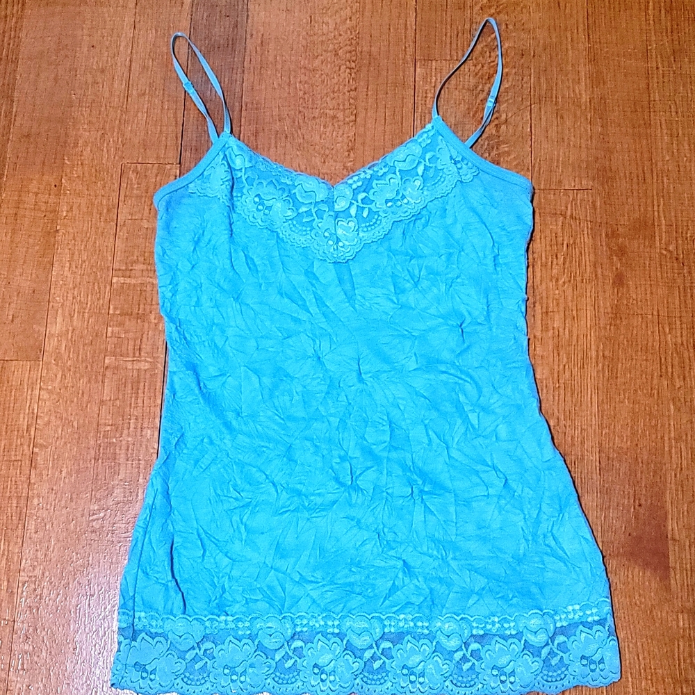 Maurices crinkle and lace cami